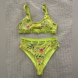 Bebe Yellow Floral Bikini Set